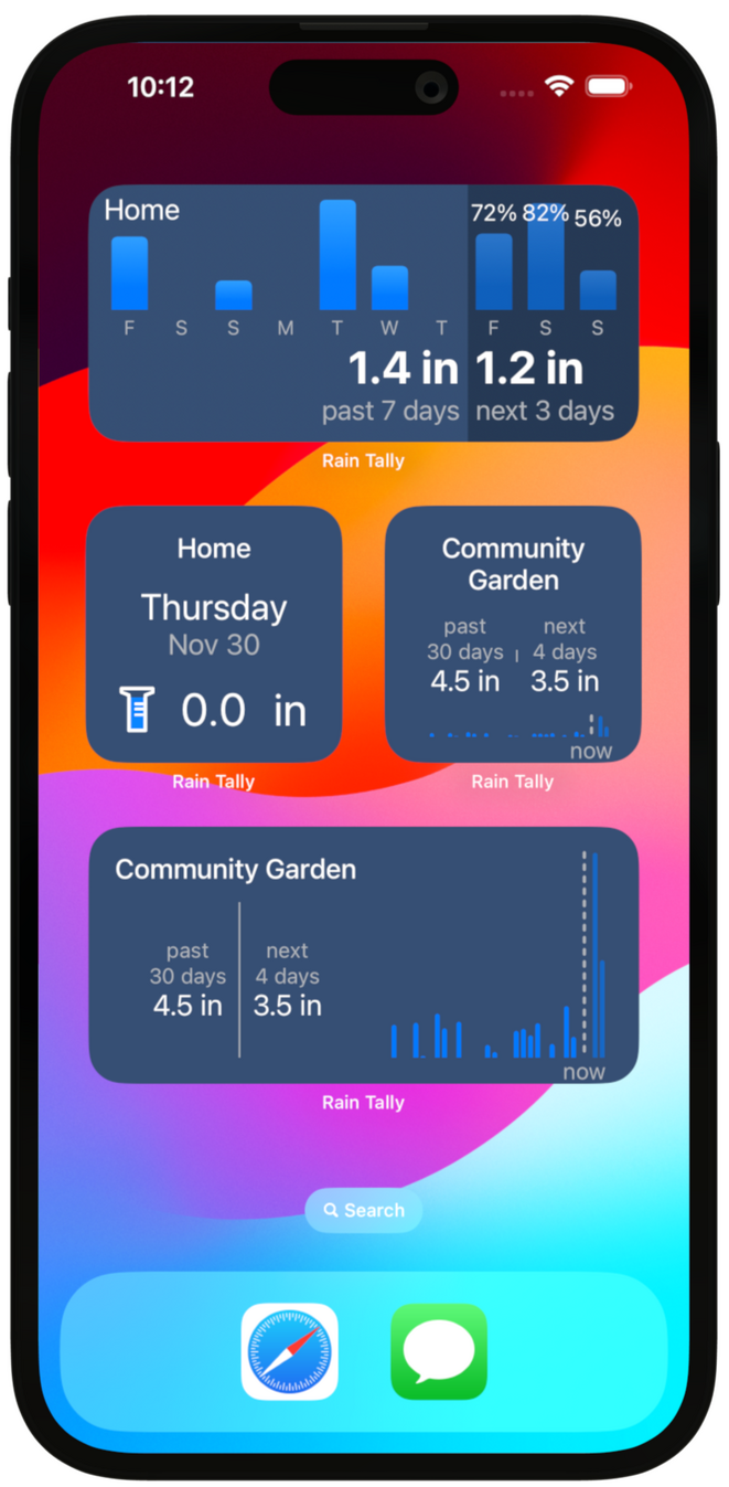Rain Tally Widgets